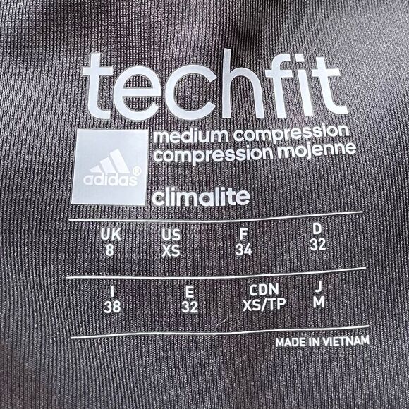 Adidas Techfit Medium Compression Climalite Leggings Size Extra Small - Picture 6 of 6
